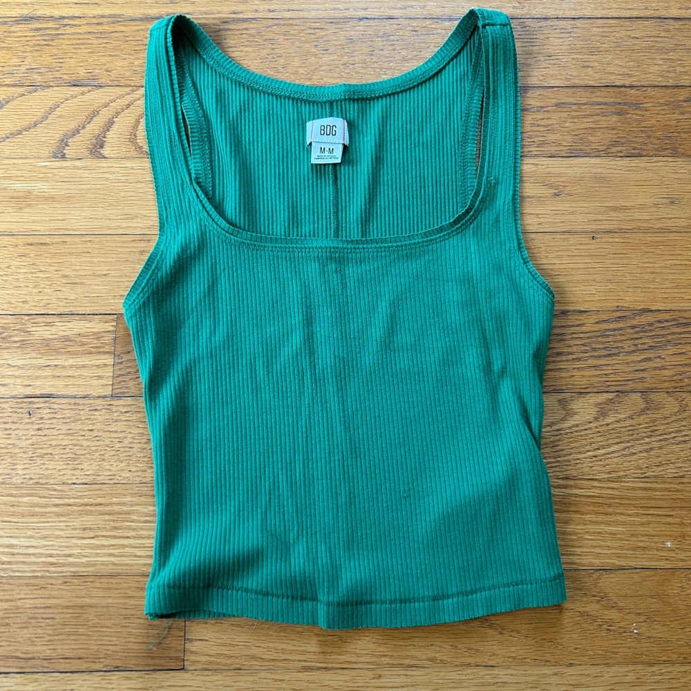 Urban Outfitters green Ribbed Tank Top